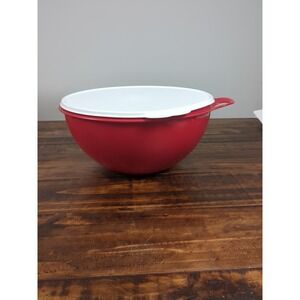 Tupperware New Thatsa Mixing Bowl Red With White Seal 32cup / 7.8L